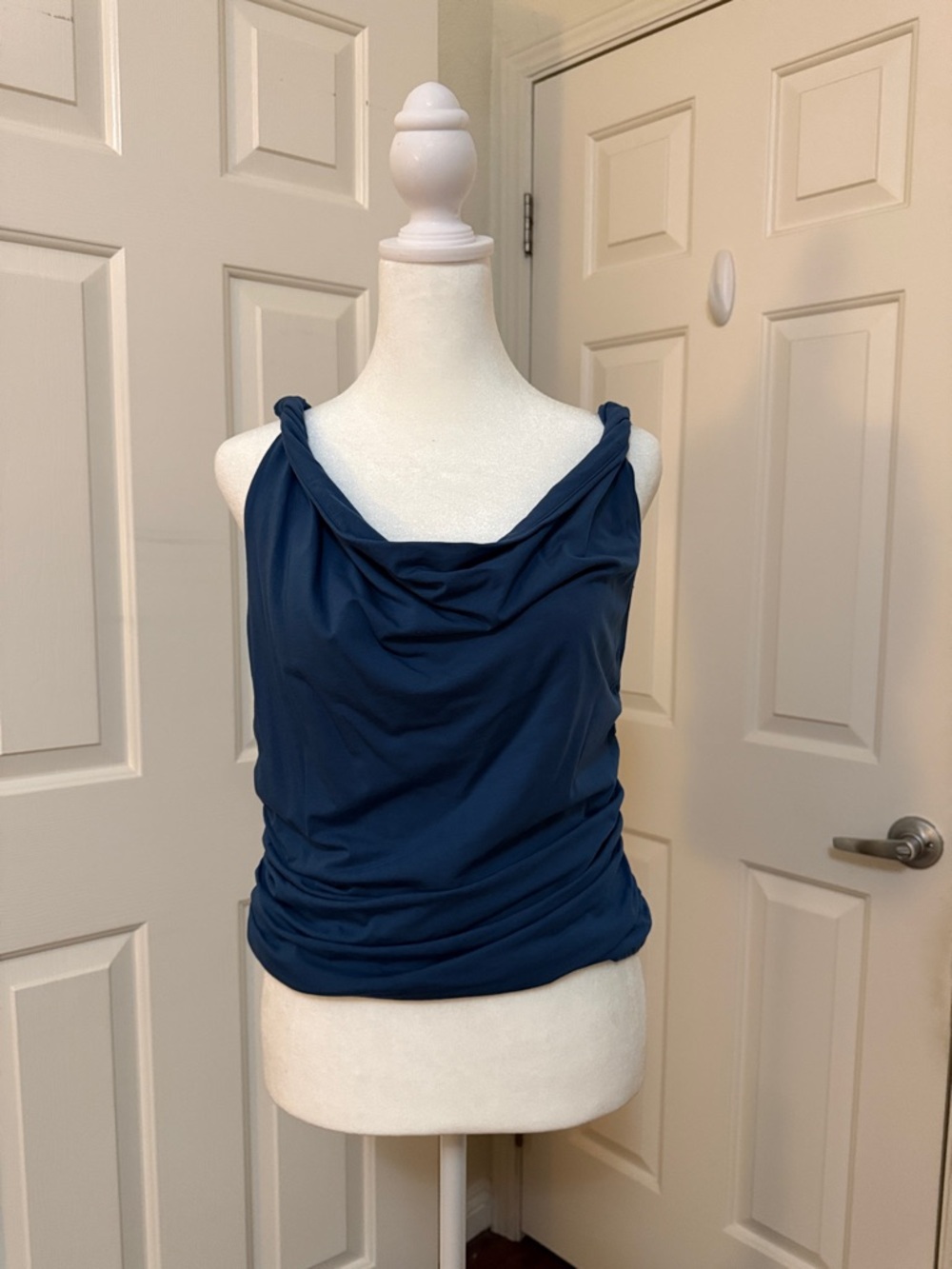 Abercrombie & Fitch Navy Draped Cowl Camisole